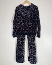 Load image into Gallery viewer, Just Cavalli Black &amp; Grey Velour Leopard Print Tracksuit
