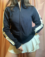 Load image into Gallery viewer, Vintage Y2K Juicy Couture Navy White Stripe Tracksuit Top
