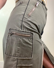 Load image into Gallery viewer, Vintage Y2K Khaki Cargo Midi Skirt
