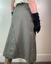 Load image into Gallery viewer, Vintage Y2K Khaki Cargo Midi Skirt
