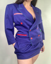 Load image into Gallery viewer, Vintage 90s Lolita Lempicka Blue Suit
