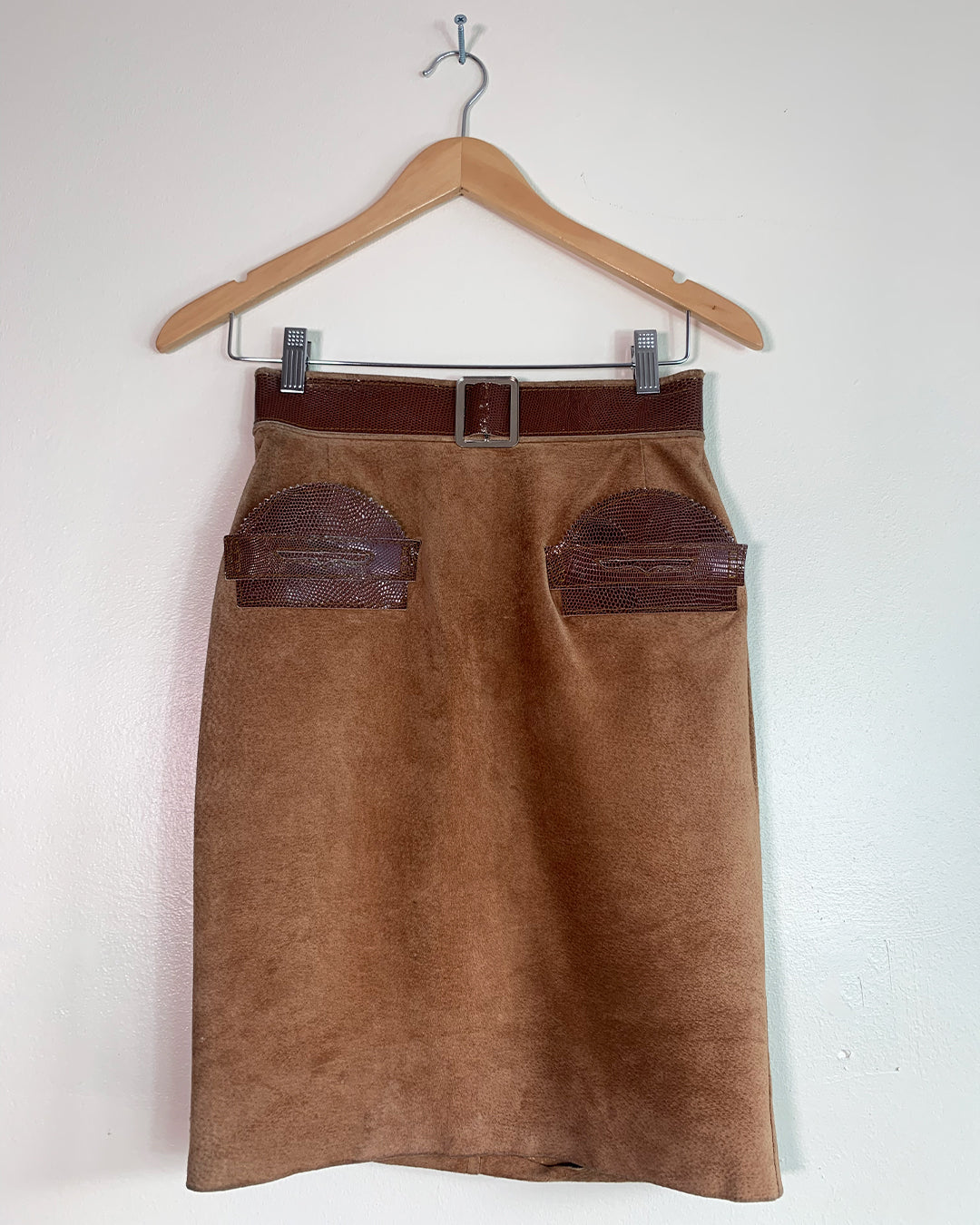 Moschino Cheap and Chic Suede Pencil Skirt