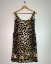 Load image into Gallery viewer, Moschino Leopard Print Embroidered Flower Dress
