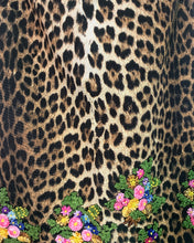 Load image into Gallery viewer, Moschino Leopard Print Embroidered Flower Dress
