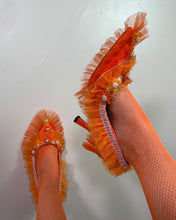 Load image into Gallery viewer, Orange Cheese Frill Puff Shoes
