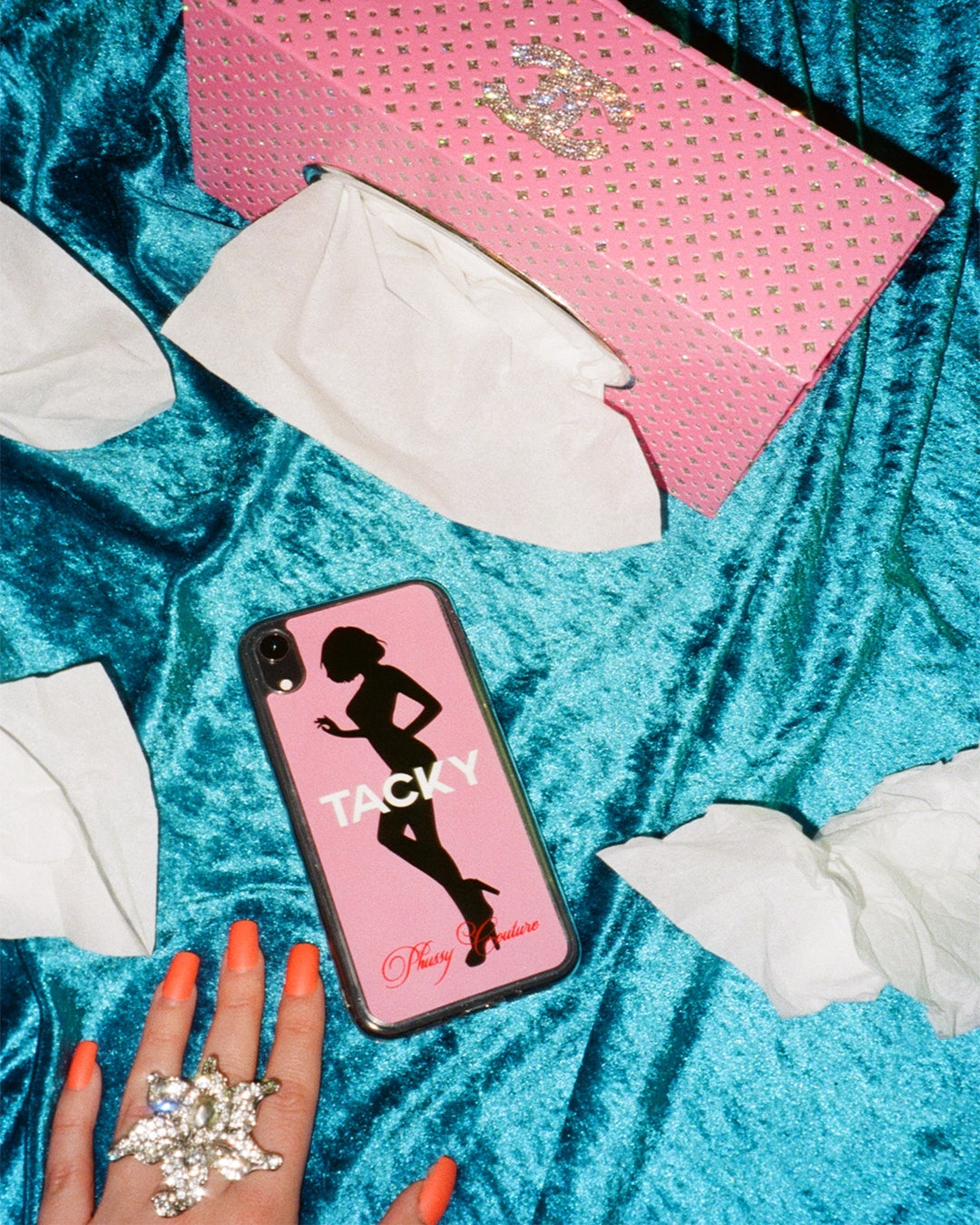 TACKY Baby Pink & Black Phone Case