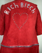 Load image into Gallery viewer, Vintage Y2K Rich Bitch Zip Suede Jacket
