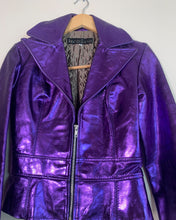 Load image into Gallery viewer, Red or Dead Purple Metallic Leather Jacket

