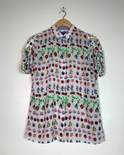 Load image into Gallery viewer, Versace X H&amp;M Crepe Silk S/S 12 Fruit Blouse
