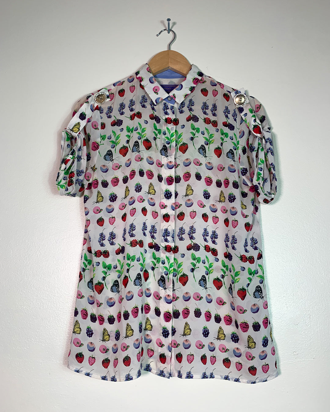 Versace X H&M Crepe Silk S/S 12 Fruit Blouse