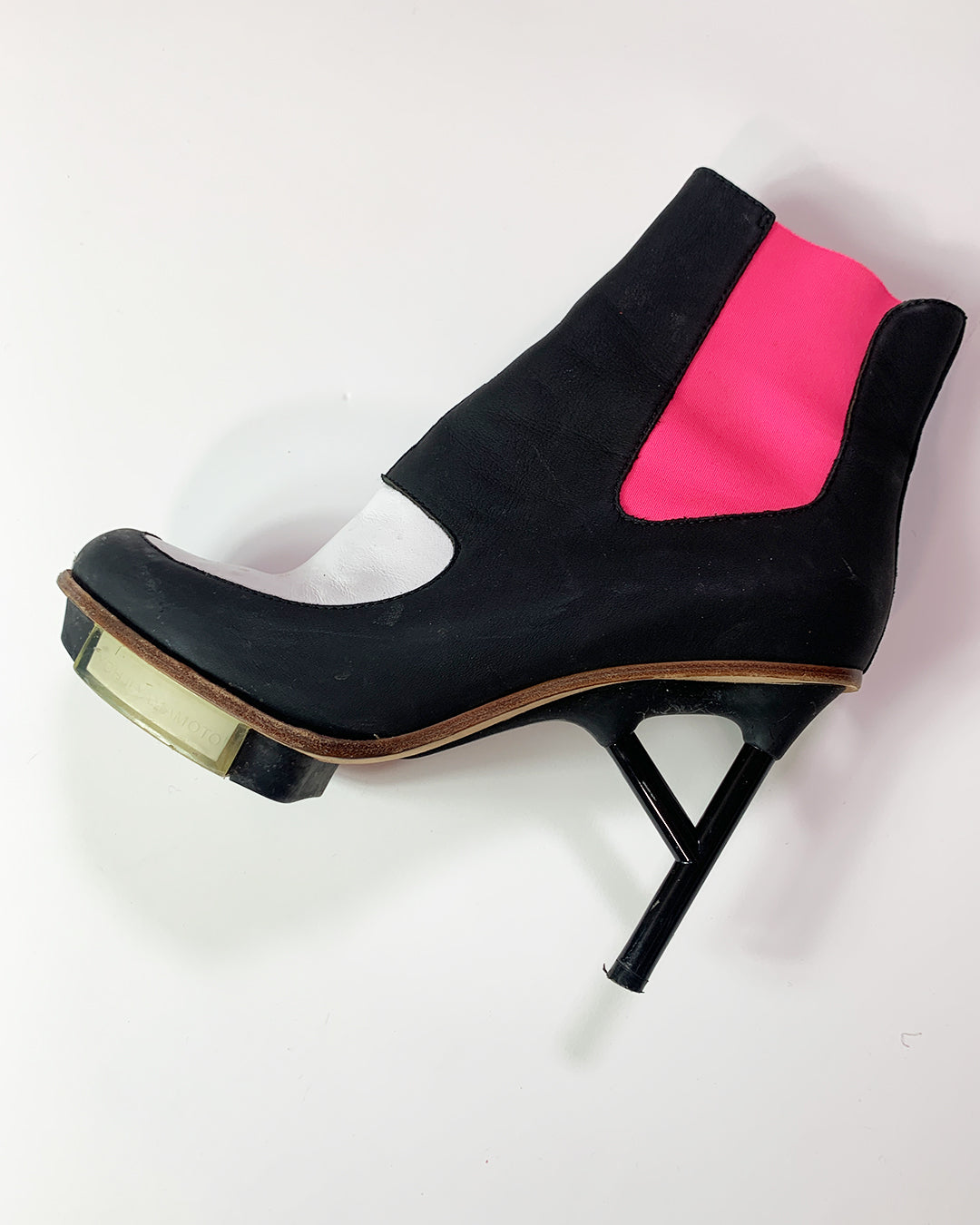 Y3 Leather Neoprene Perspex Boots